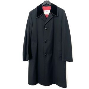 Vintage Aquascutum Coat Mens Size 40 Black Red Lining